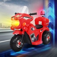 ALFORDSON Kids Ride On Car Police Motorcycle 6V Electric Toy 25W Motor MP3 Red