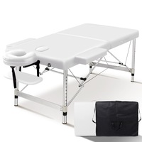 ALFORDSON Massage Table Portable & Foldable 2 Fold 55cm (White)