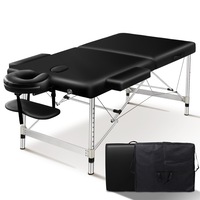 ALFORDSON Massage Table Portable & Foldable 2 Fold 75cm (Black)