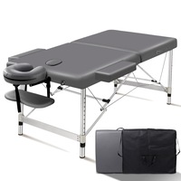 ALFORDSON Massage Table Portable & Foldable 2 Fold 75cm (Grey)