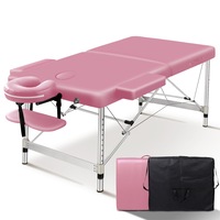 ALFORDSON Massage Table Portable & Foldable 2 Fold 75cm (Pink)