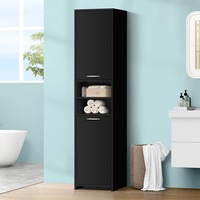 ALFORDSON Tall Cabinet Bathroom Storage Furniture Slim Shelf Cupboard Black 