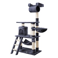 BEASTIE Cat Tree with Hammock Scratching Post Grey 140cm