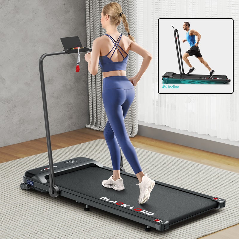 BLACK LORD Treadmill Electric Walking Pad Home Office Gym Fitness Incline MS2 Australia