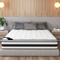 STARRY EUCALYPT Mattress Double Size Pillow Top Bonnell Spring 22cm Lilac