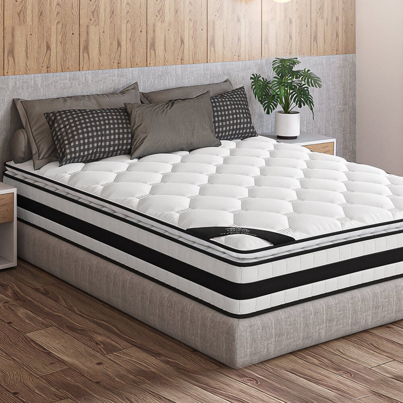 STARRY EUCALYPT Mattress Pillow Top Foam Bed Queen Double King Single 22cm