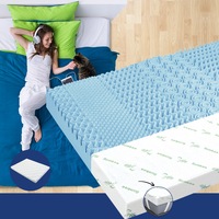 STARRY EUCALYPT Memory Foam Mattress Topper 7 Zone 8cm Cool Gel Bamboo All Size