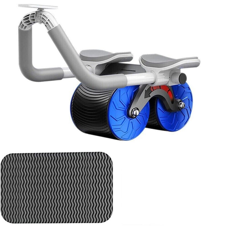 Elbow Ab Roller Wheel Equipment Abdominal Core Strength Training Automatic Gym - Blue Unbranded