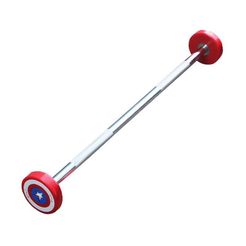 10KG Captain America Straight Olympic Dumbbell Barbell Barbells Home GYM Fitness Equipment Weight Lifting Red