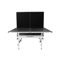 DOUBLE HAPPINESS 19 Indoor Table Tennis Table with Accessories Foldable Fiberboard Ping Pong Table - Black