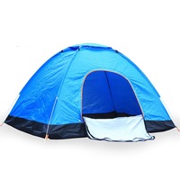 T&R SPORTS HY001 2x1.5m 1-2 Person Outdoor Camping Tent Waterproof Anti-UV Easy Setup Hiking Beach - Blue