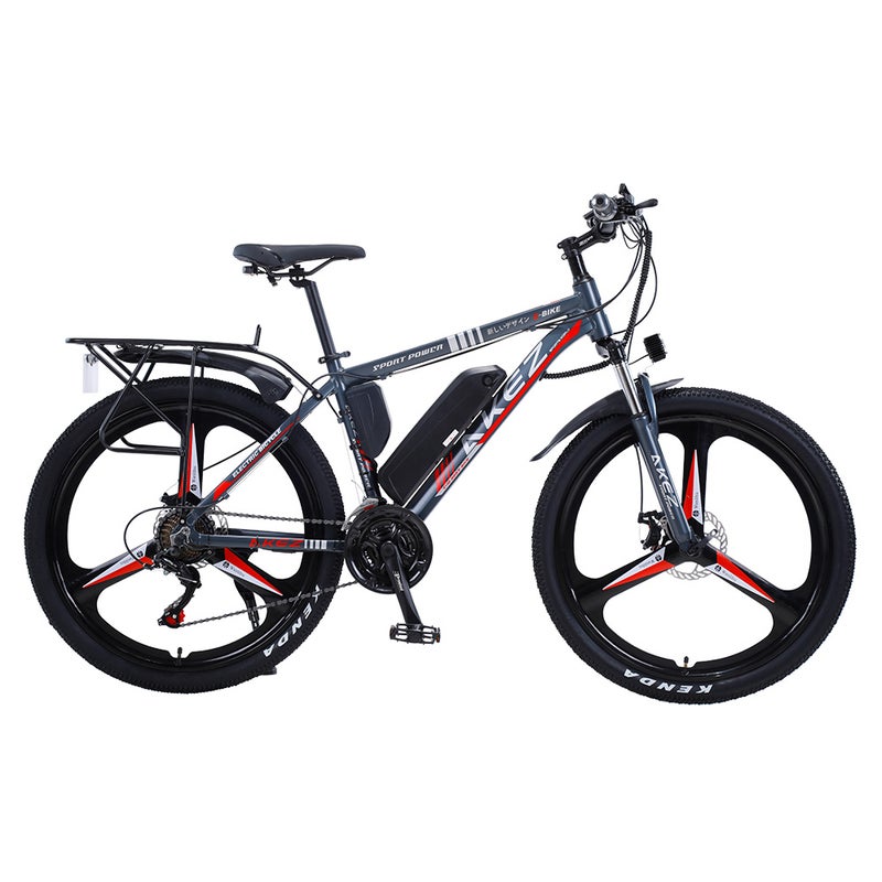 AKEZ 002 350W 36V 10Ah Electric Bike City/Mountain e-Bike – Gray&Red