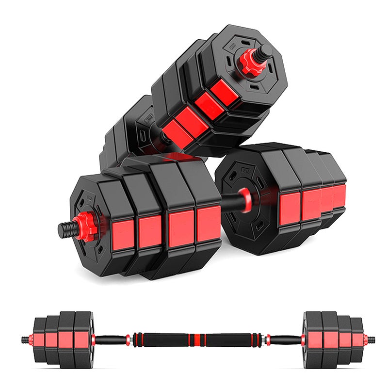 40KG Octagon Dumbbells Weights for Home Gym Exercise Training with Connecting Rod