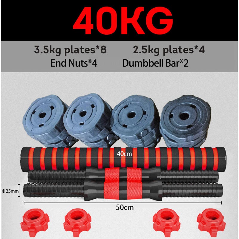 40KG Weight Dumbbells Set Hexagon Dumbbell for Home Gym Exercise Training Barbells
