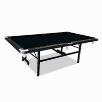 T&R SPORTS 6FT MDF Foldable Billiard Table Free Accessories Pool / Snooker Table - Black&Black
