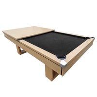 7FT 3 IN 1 Simple Modern Pool Table/Billards Table/Pingpong Table With Free Accessories - Oak Black