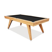 T&R SPORTS Eos 7FT Luxury Slate Billiard Table Pool / Billards / Snooker Table with Dining Top - Oak&Black