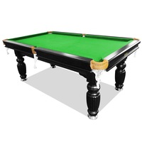 T&R SPORTS 7FT Luxury Slate Billiard Table Free Accessories Solid Timber Professional Snooker Game Table - Black&Green