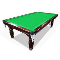 T&R SPORTS 7FT Luxury Slate Solid Timber Billiard Table with Accessories Professional Snooker Game Table - Walnut&Green