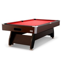 T&R SPORTS 7FT MDF Billiard Table With Accessories Pool / Snooker Table - Walnut&Red