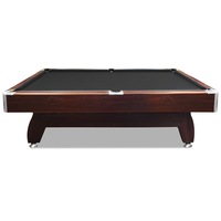 T&R SPORTS 8FT MDF Billiard Table Free Accessories Pool/Snooker Table - Walnut&Black