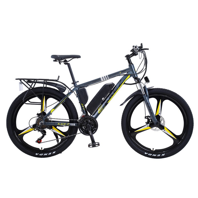 AKEZ 002 26 Inches 250W 36V 10AH Electric Bike Mountain Bicycle - Grey&Yellow