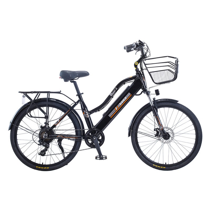 AKEZ 250W 26-Inches Electric Bike City Bikes Bicycles Assisted Bicycle Women - Black