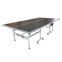 DOUBLE HAPPINESS 16 Indoor Premium Table Tennis Table Free Accessories Foldable Fiberboard Ping Pong Table - Black