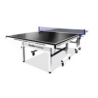 DOUBLE HAPPINESS Indoor Pro 25 Table Tennis Table Free Accessories Ping Pong Table - White&Black