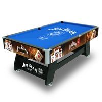 T&R SPORTS JB Logo 7FT MDF Billiard Table Free Accessories Pool/Snooker Table - JB&Blue