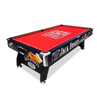 T&R SPORTS 8FT MDF Billiard Table Free Accessories Pool Snooker Table - JD&Red