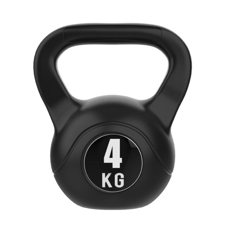 JMQ FITNESS 4KG Kettlebell Kettle Bell Weight Exercise Home Gym Workout Black Australia