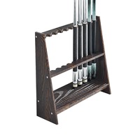 MACE 10 Holes Durable Billiard Cue Rack Pool Cue Stand - Black