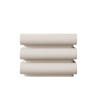 MASON TAYLOR 50cm Length Bedside Table 3 Drawers - Beige