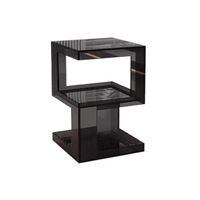 MASON TAYLOR Acrylic Modern Style Bedside Table - Black