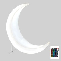 MASON TAYLOR Plastic Moon LED Chair For Adult And Children Garden Chair - White