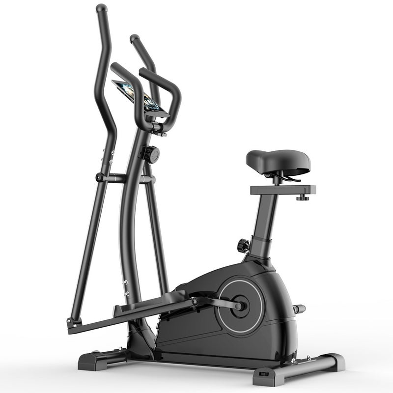 QM1001 Exercise Bike Elliptical Cross Trainer 5Kg Home Gym Fitness Machine Black