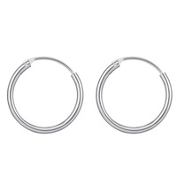 3Pair Sterling Silver Solid Classic Hoop Ring Earrings Lip Ear Nose Body Piercing