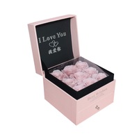 C107 Valentines Day 9 Immortal Flower Jewelry Box Dream Girl Heart Home Decoration Confession Gift Storage for Girlfriend