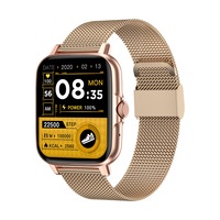 Full Touch Sport Smart Watch Men Women Heart Rate Fitness Tracker Bluetooth call Smartwatch wristwatch GTS 2 P8 plus watch - Gold