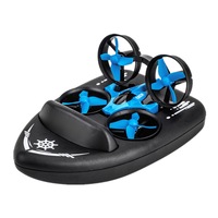 JJRC H36F RC Mini Drone Altitude Hold Headless Mode 3 in 1 Sea land Air flight 2.4G 6-Axis Quadcopter Boat RC Helicopter blue