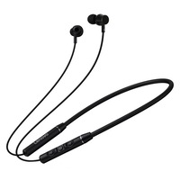 QE03 HIFI Stereo Headset Wireless Bluetooth Headphone Magnetic Neckband Earphone Sport Earbuds Noise Cancelling With Mic - Black