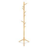 EKKIO 8 Hook Wood Coat Rack Stand (Wooden) EK-CRS-101-JS