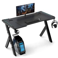 EKKIO RGB Gaming Desk Y Shape 140cm - Black