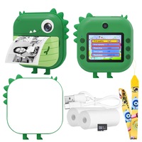 GOMINIMO Instant Print Camera for Kids with Print Paper & 32GB TF Card Dinasour