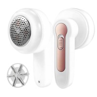 GOMINIMO USB Rechargeable Garments Fabric Shaver with 6 Blades - White