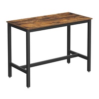 VASAGLE Industrial Kitchen Cafe Desk Bar Table - Rustic Brown