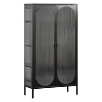 Cooper & Co. Eve 150cm Modern Large Metal Cabinet Black