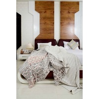 Kantha Quilt Indian Quilt Block Print Quilt Linen Connections Bedspread Bohemian Boho Cotton Throw Quilt Handmade Pink Baby Blanket