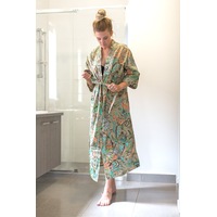 Kimono Cotton Kimono Bathrobe Frida Kimono Kaftan Bird Bathrobe Turkish Bathrobe Cardigan Nightwear Dressing Gown Beach Bikini Summer